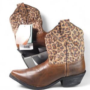 Smoky Mountain Hailey Snip Toe Women's 5.5M Western‎ Cowboy Boots Leopard Print